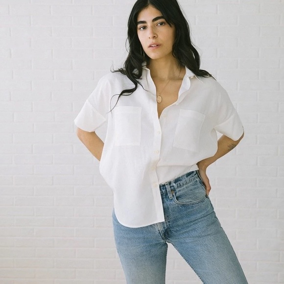 Tradlands Box Top Salt Tencel Linen - Picture 3 of 7